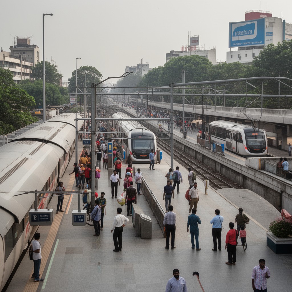 AI-generated illustration of Namma Metro