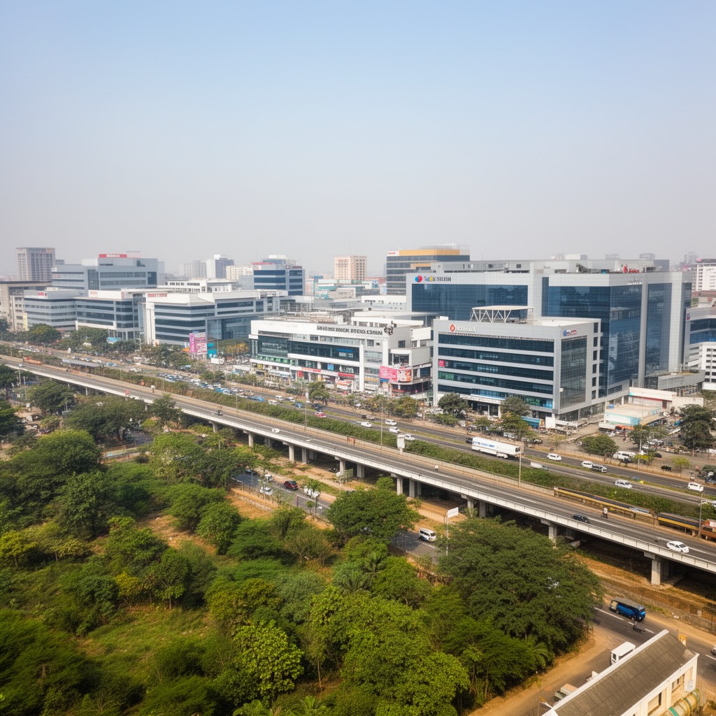 AI-generated illustration of Outer Ring Road IT corridor
