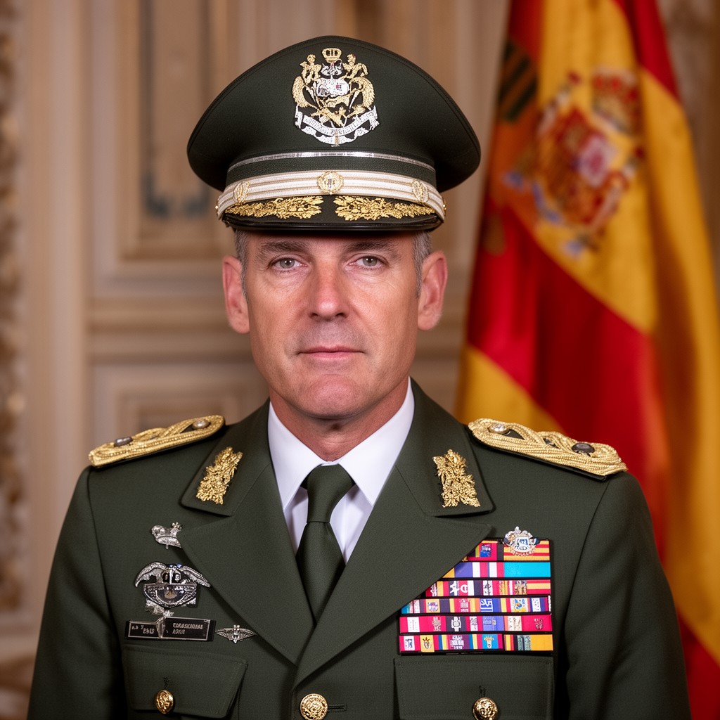 AI-generated illustration of Captain General of the Spanish Armed Forces