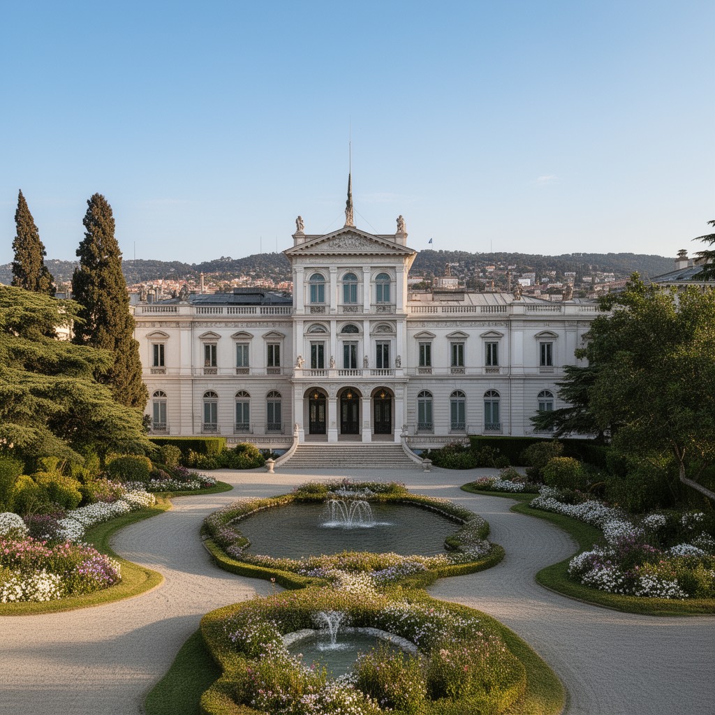 AI-generated illustration of Zarzuela Palace (former official residence)