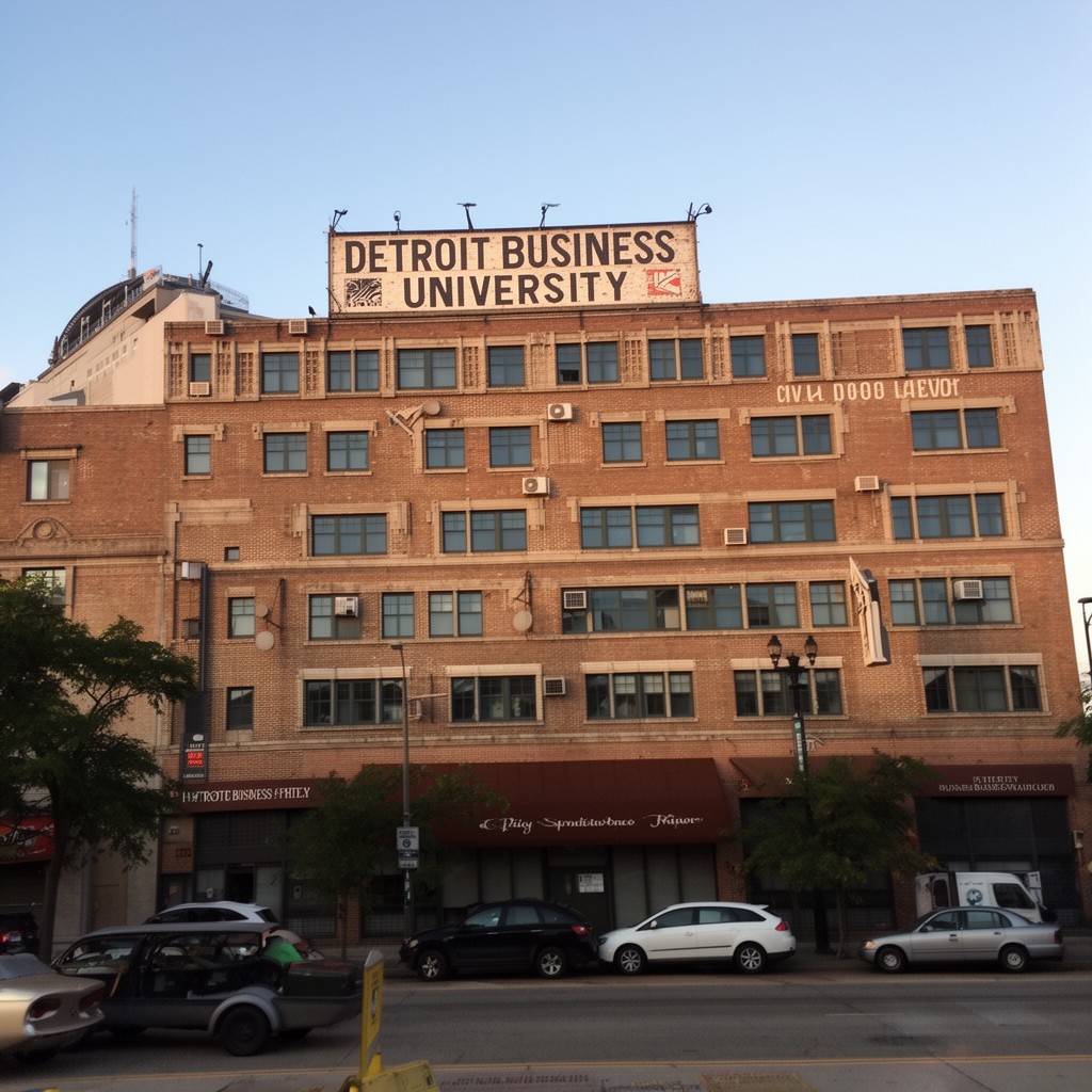 AI-generated illustration of Detroit Business University