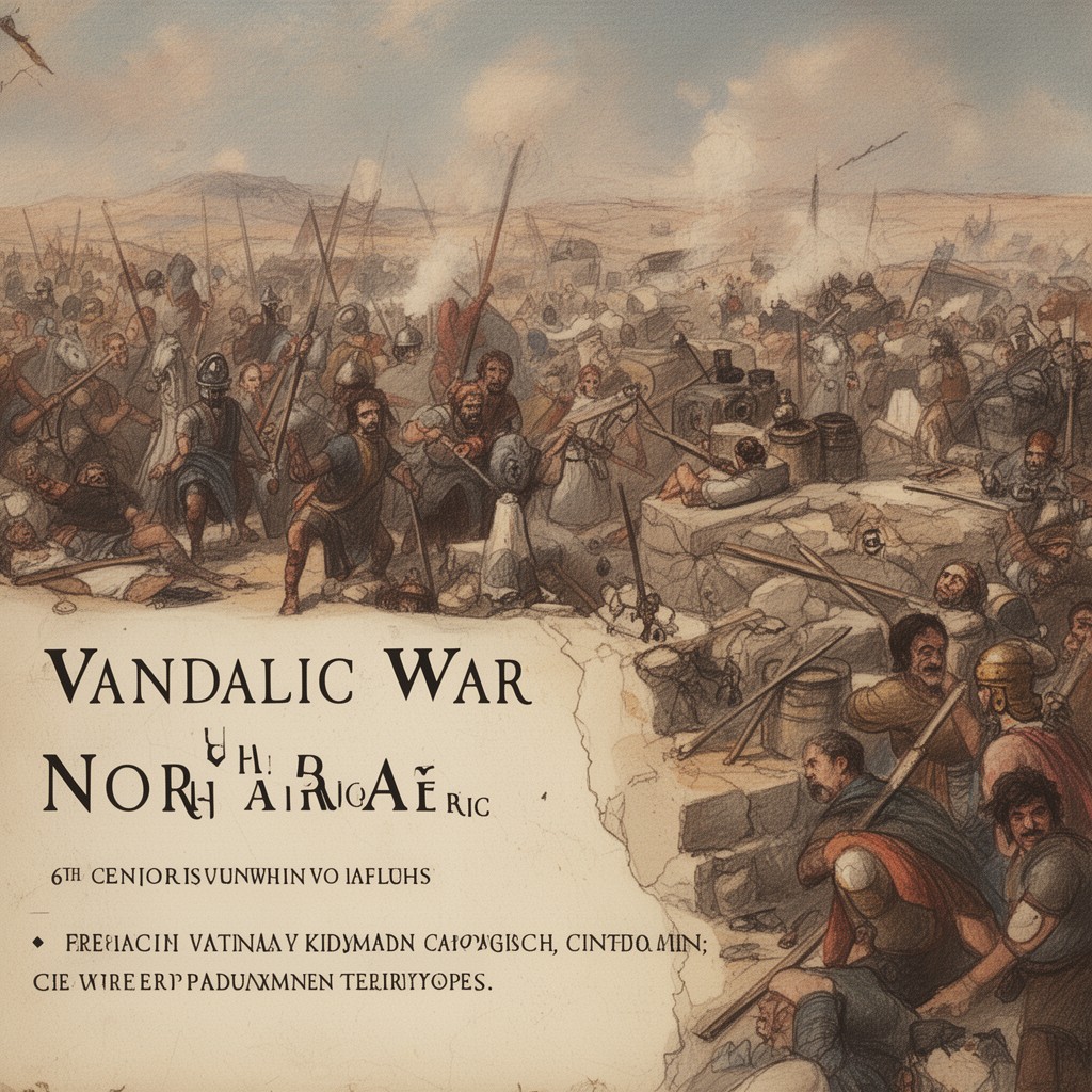 AI-generated illustration of Vandalic War in North Africa