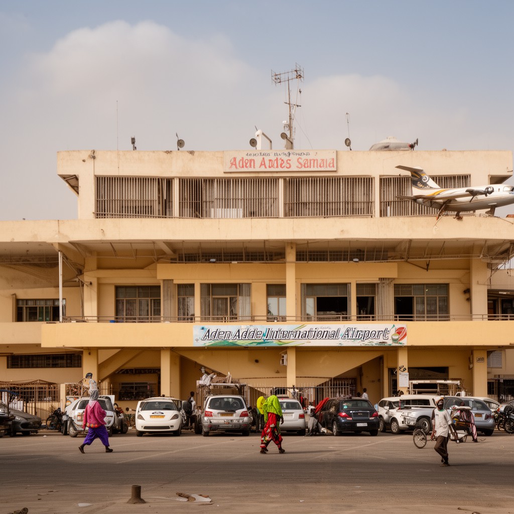 AI-generated illustration of Aden Adde International Airport