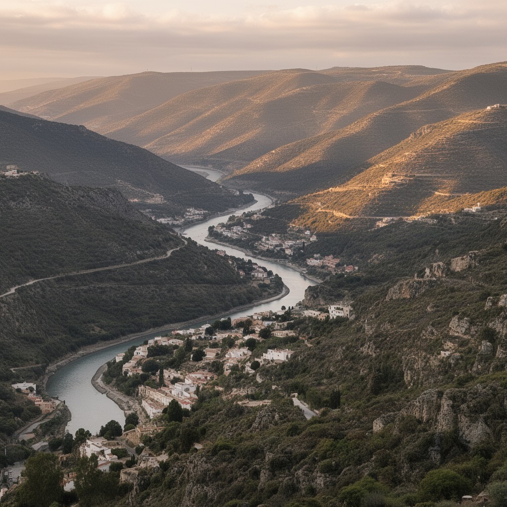 AI-generated illustration of Guadiana River