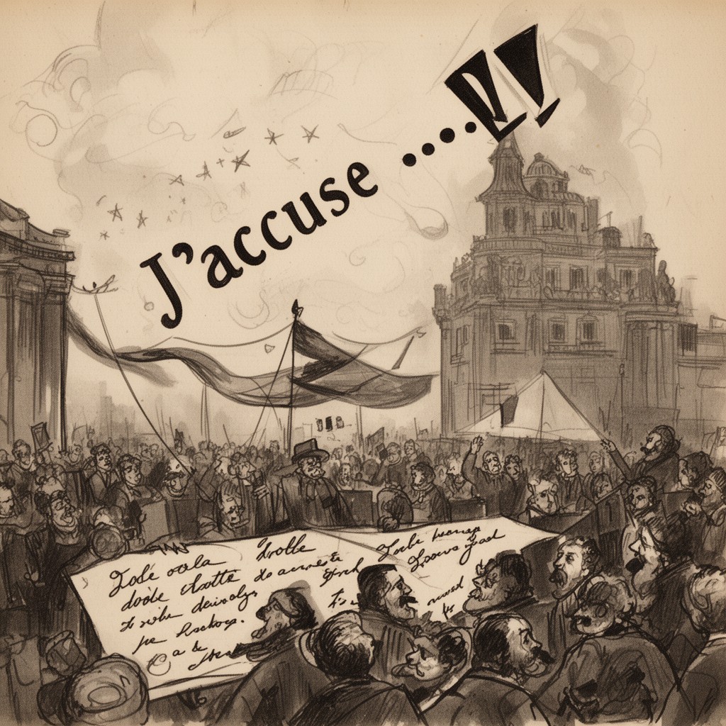 AI-generated illustration of J’accuse…!
