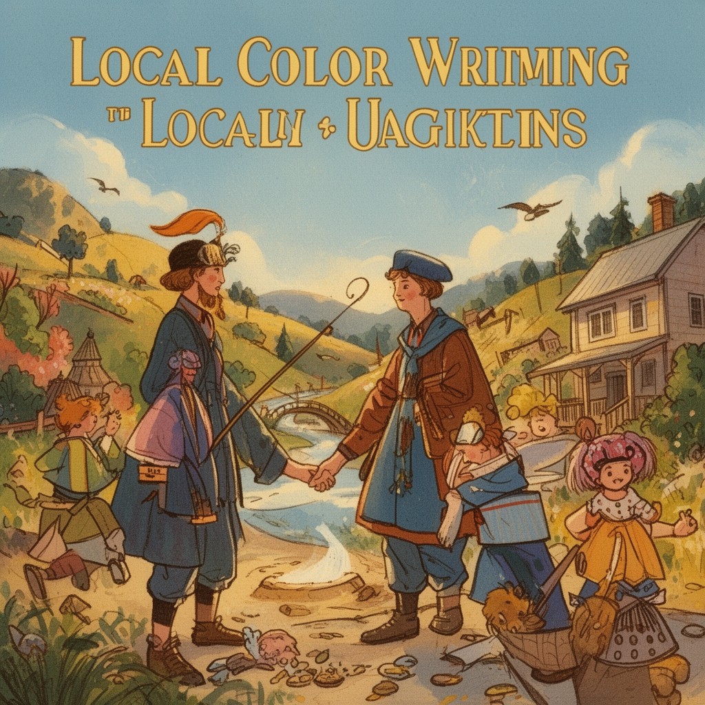 AI-generated illustration of Local color writing