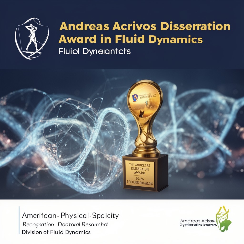 AI-generated illustration of Andreas Acrivos Dissertation Award in Fluid Dynamics