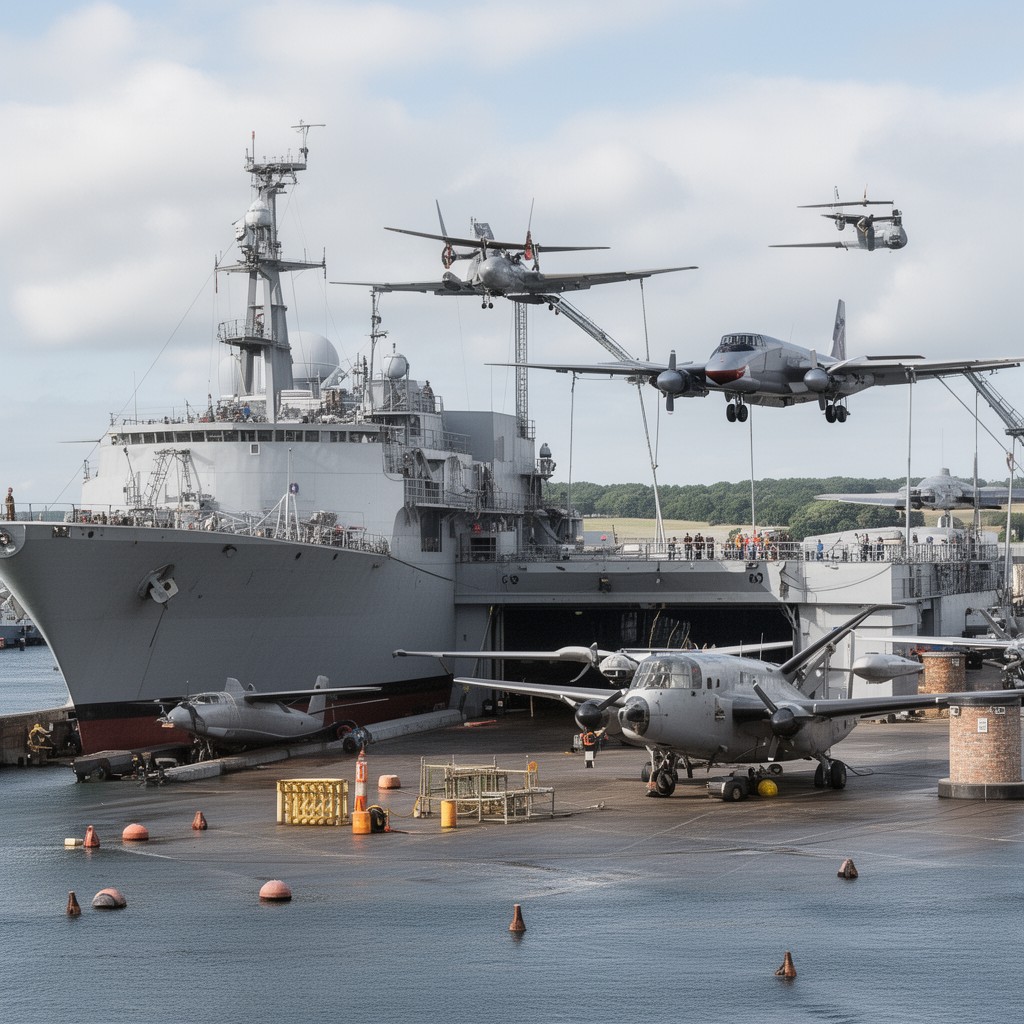 AI-generated illustration of HMS Heron