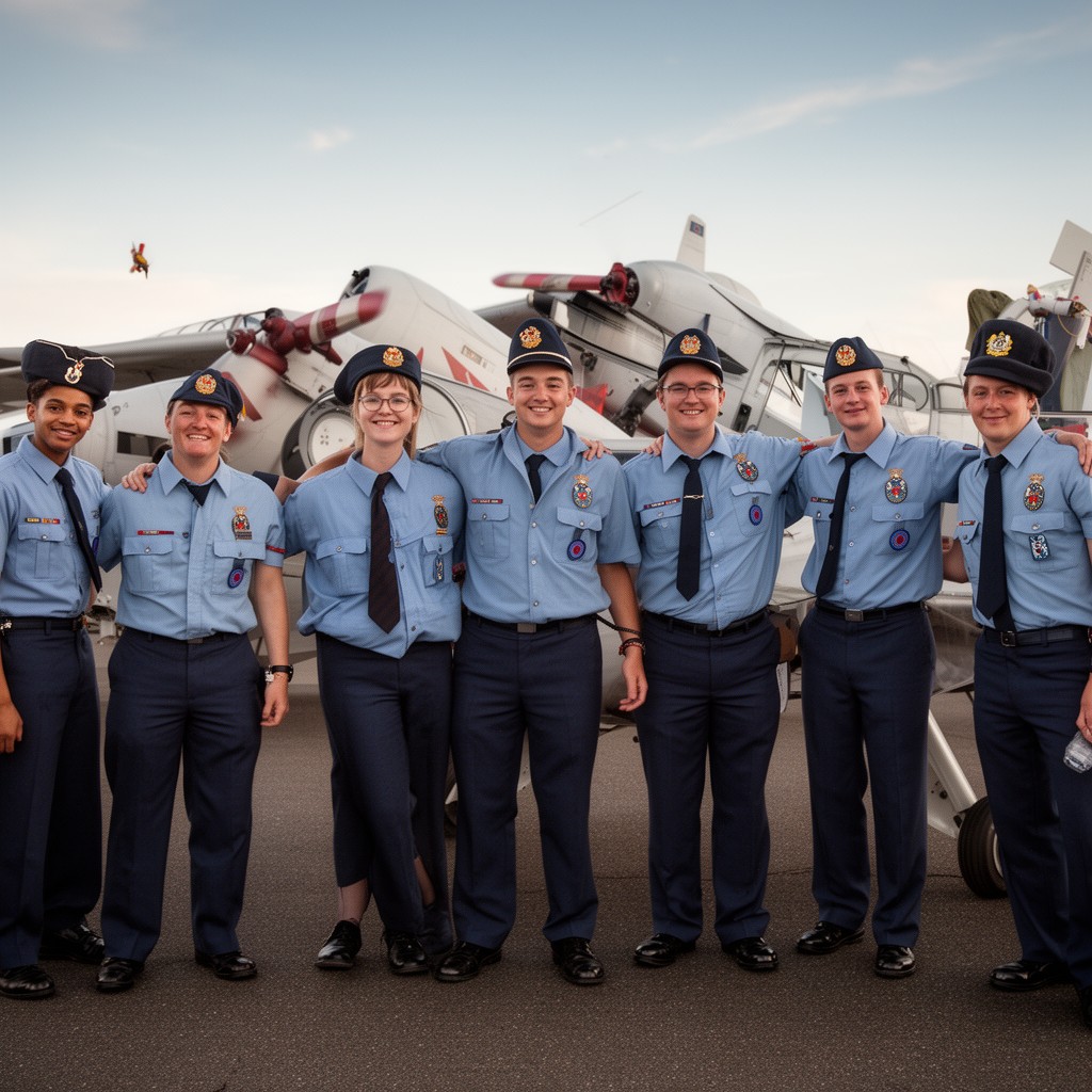 AI-generated illustration of Royal Air Force Air Cadets