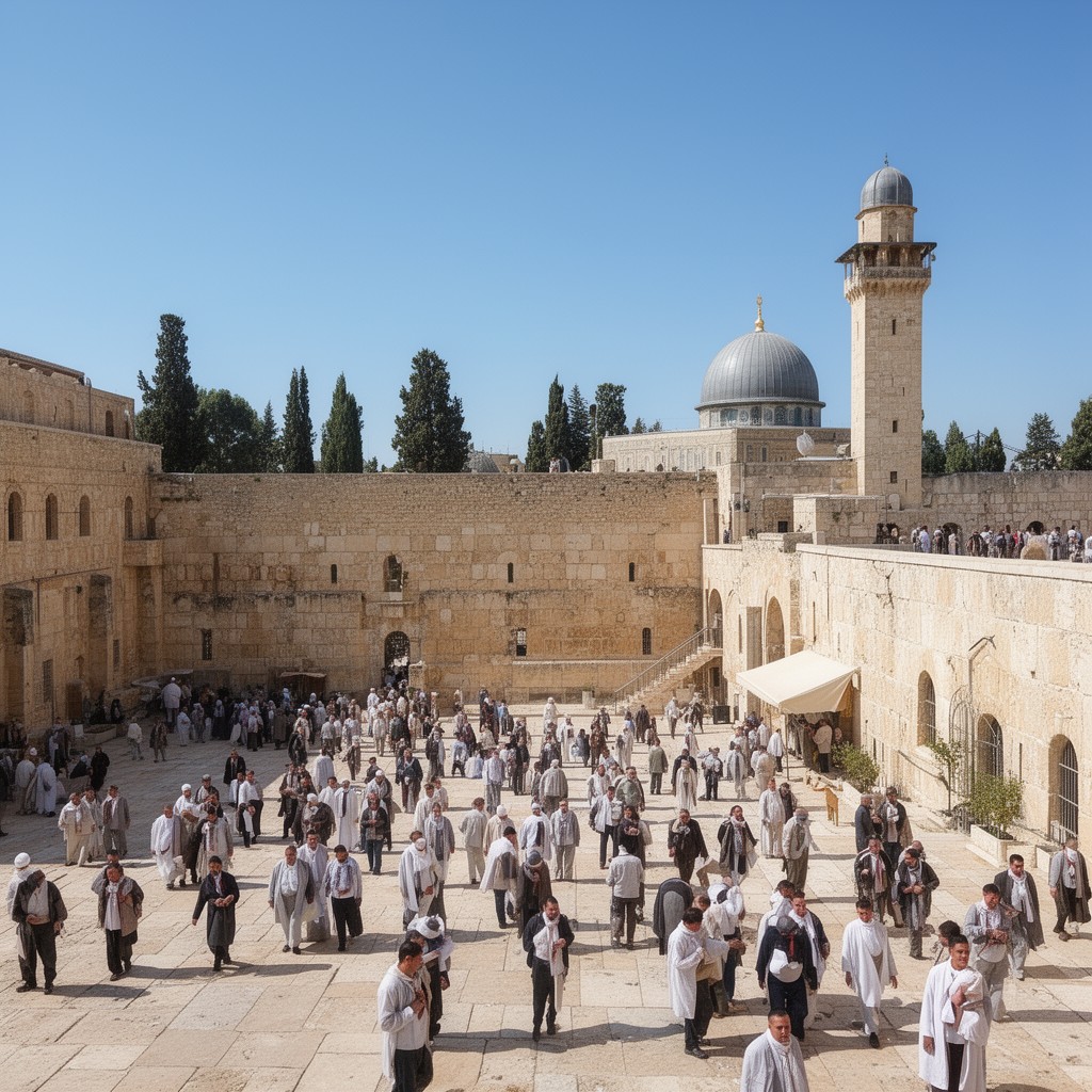 AI-generated illustration of Jerusalem Islamic Waqf