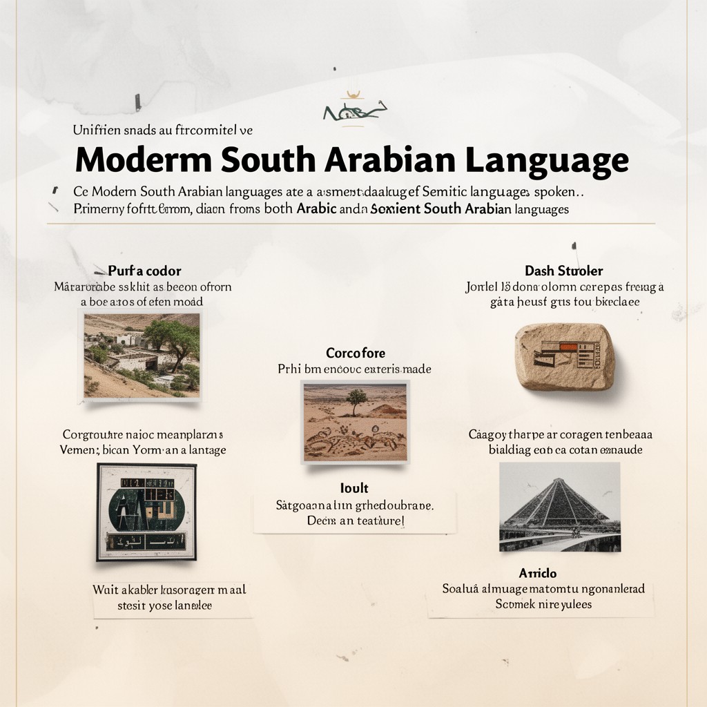 AI-generated illustration of Modern South Arabian languages