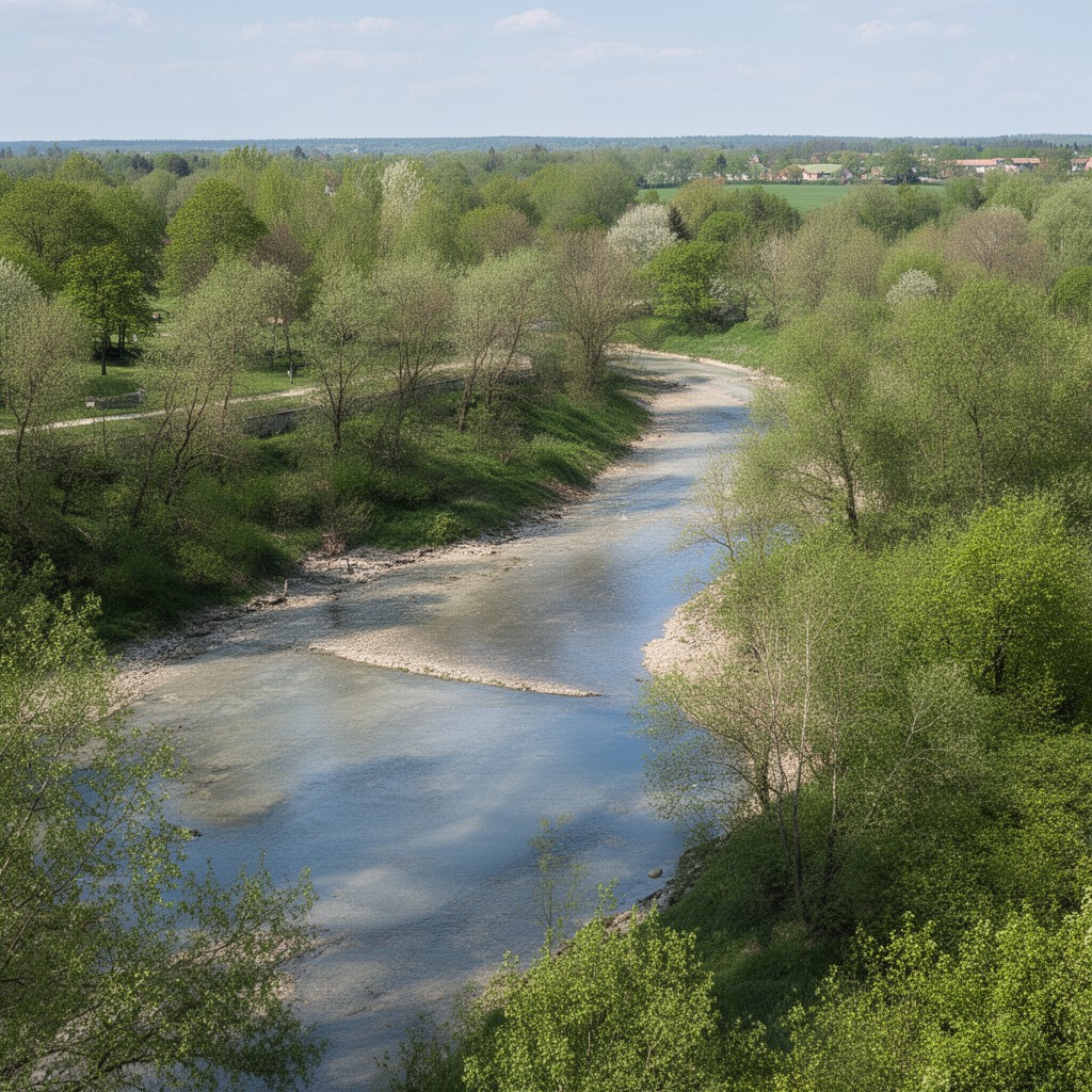 AI-generated illustration of Biała Przemsza (nearby basin)