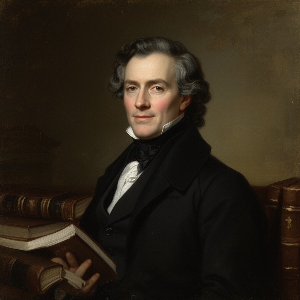 AI-generated illustration of George Clive (barrister)