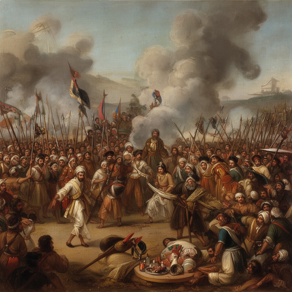 AI-generated illustration of Battle of Arni