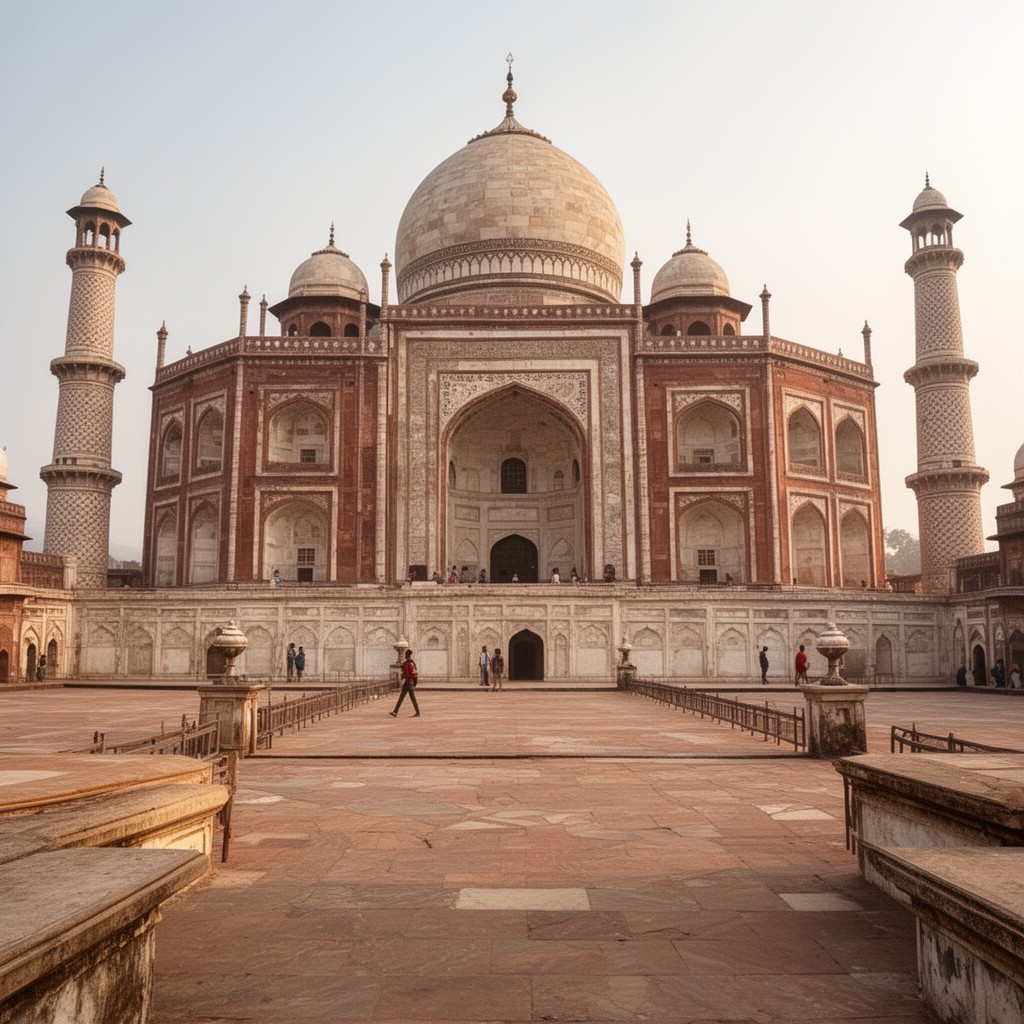 AI-generated illustration of Mughal architecture
