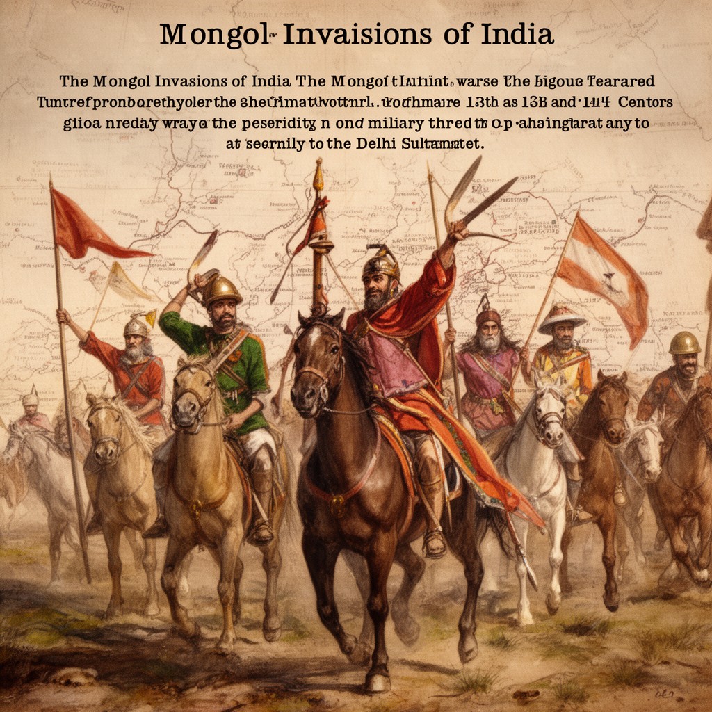 AI-generated illustration of Mongol invasions of India