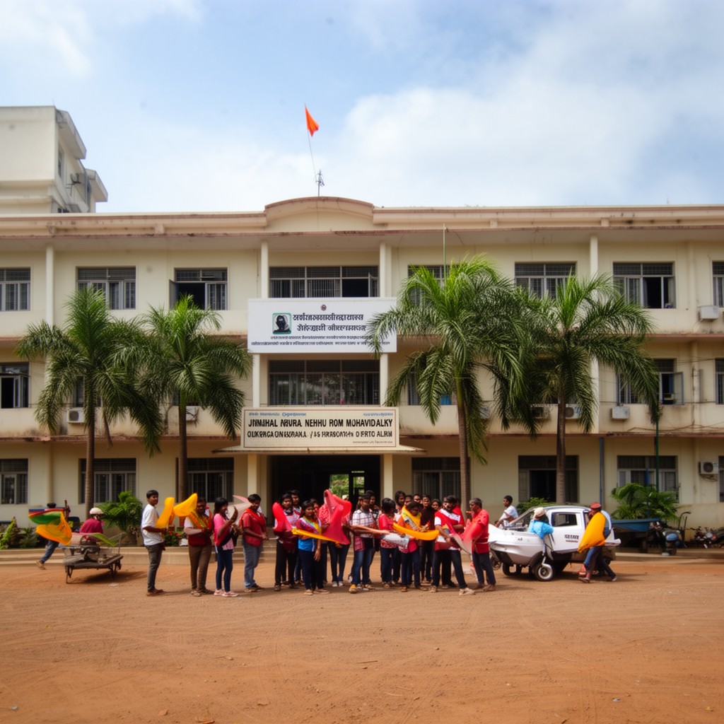 AI-generated illustration of JNRM (Jawaharlal Nehru Rajkeeya Mahavidyalaya)