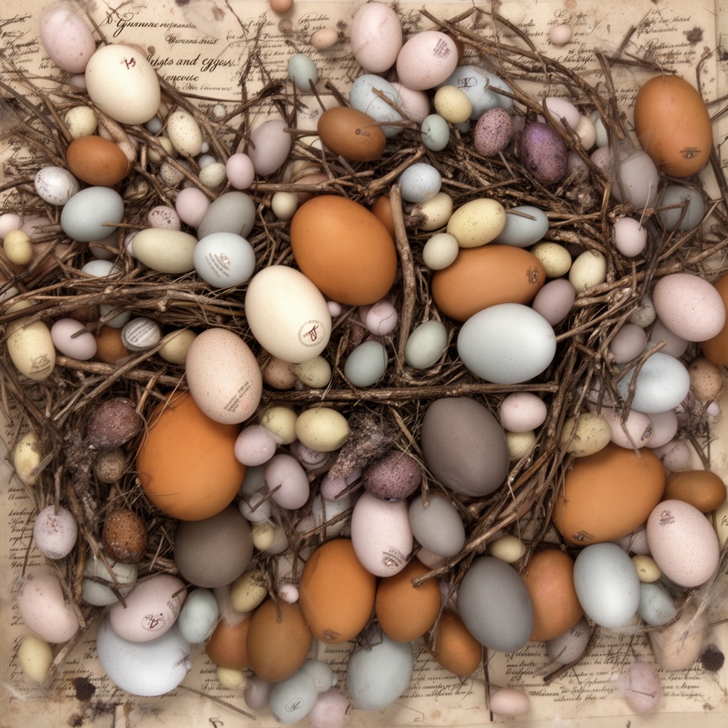 AI-generated illustration of The Nests and Eggs of Indian Birds