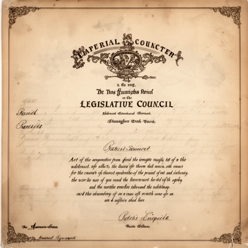 AI-generated illustration of Act of the Imperial Legislative Council