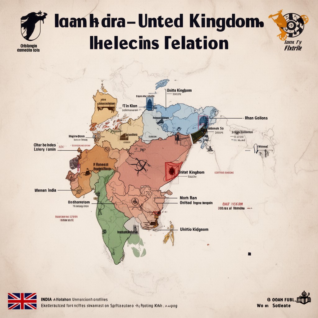 AI-generated illustration of India–United Kingdom relations