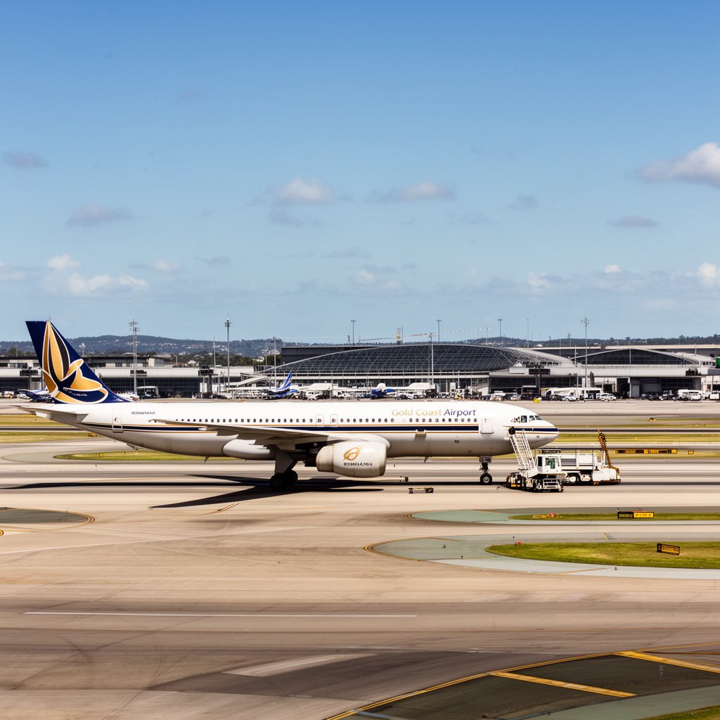AI-generated illustration of Gold Coast Airport