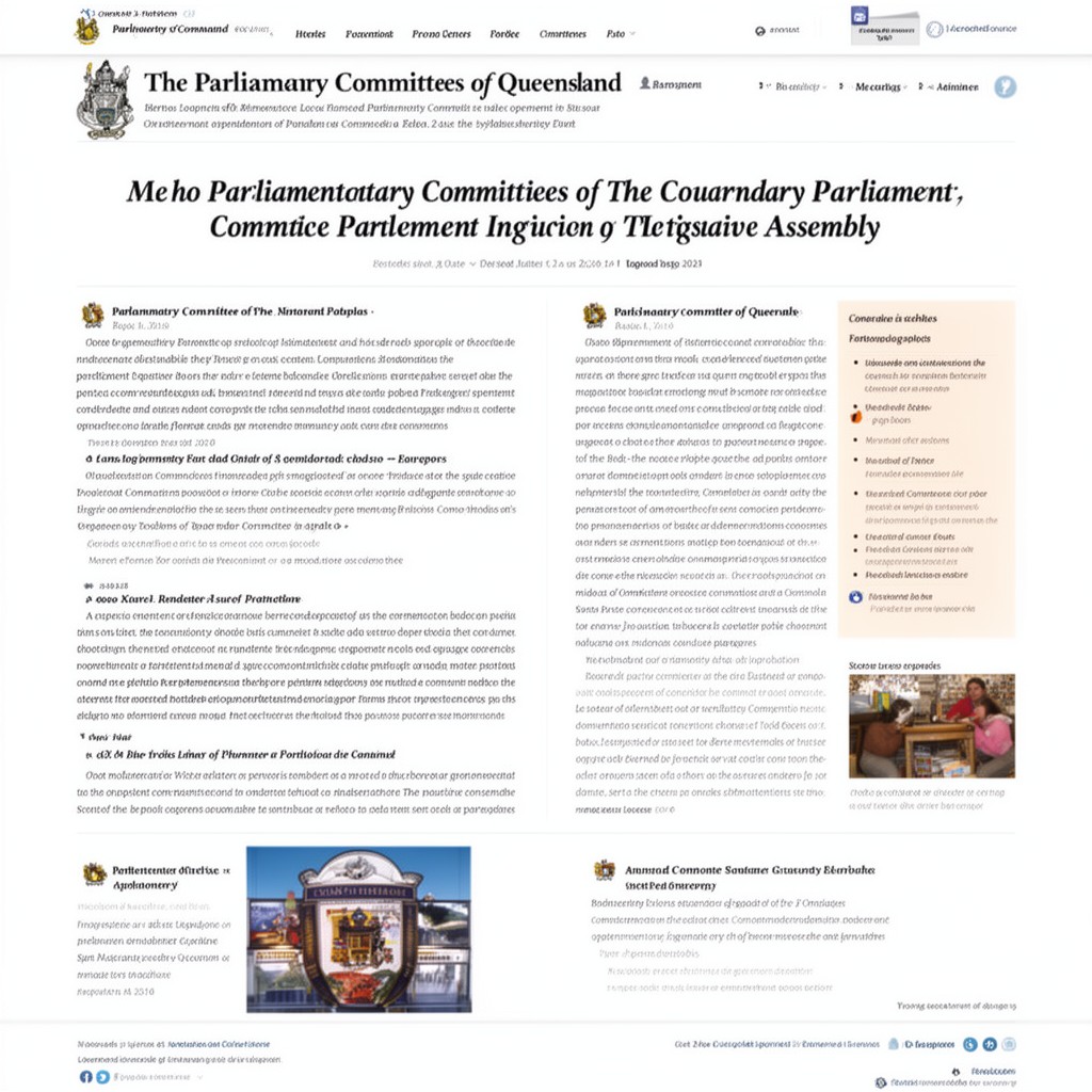AI-generated illustration of parliamentary committees of the Queensland Parliament