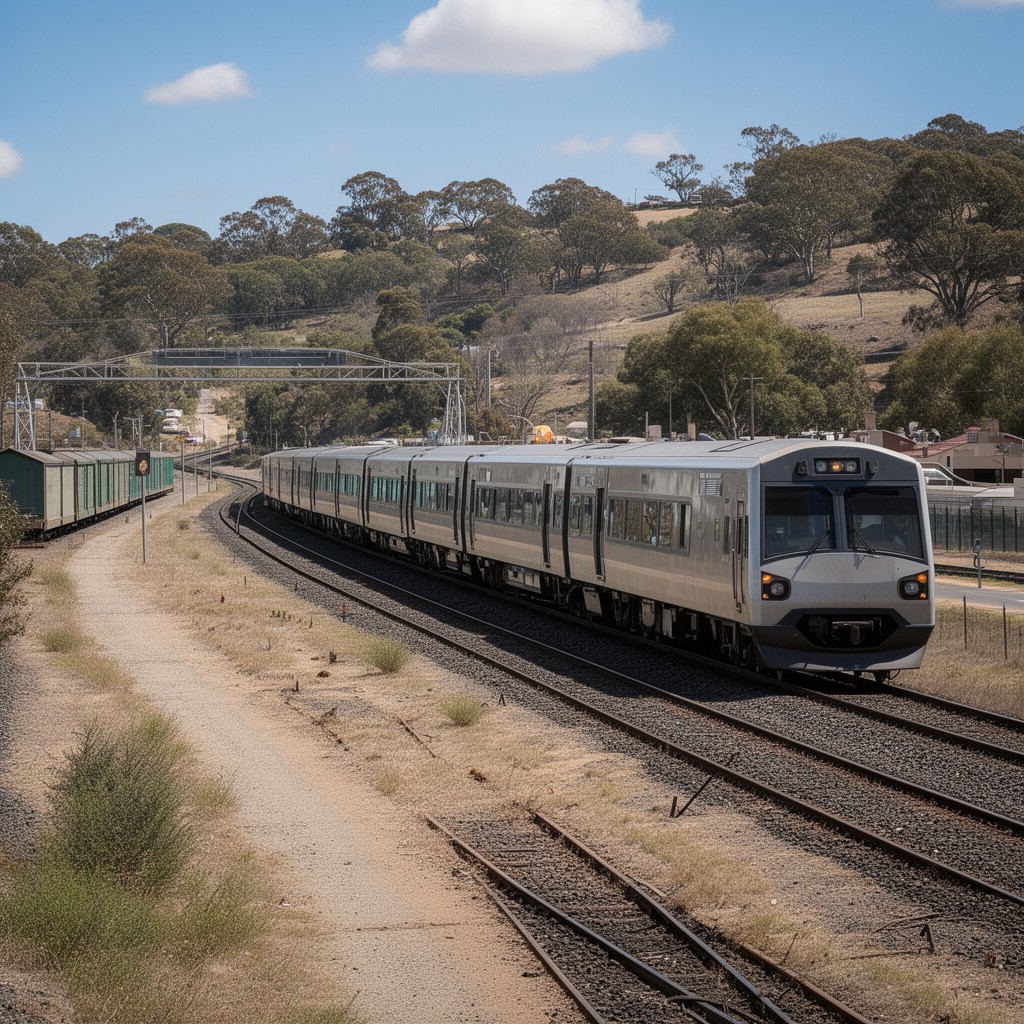 AI-generated illustration of Main Western railway line
