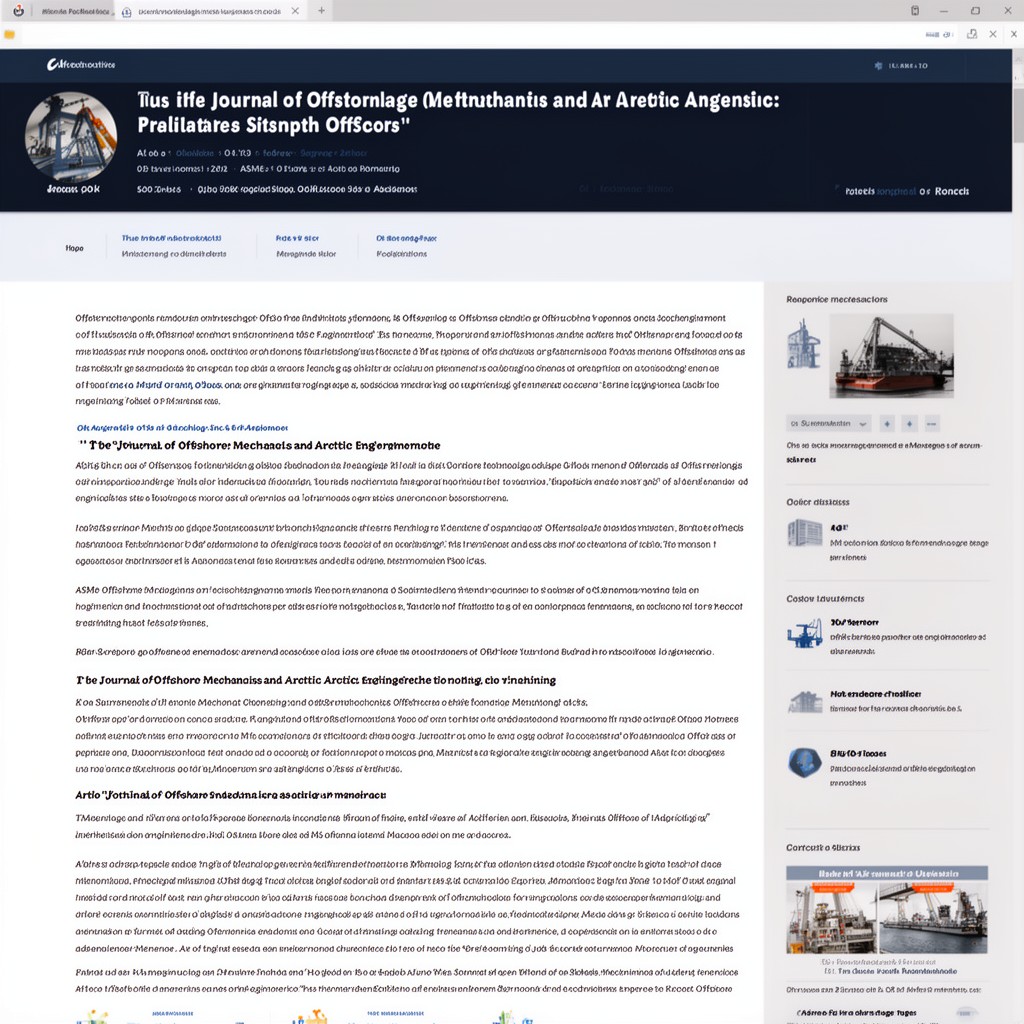 AI-generated illustration of Journal of Offshore Mechanics and Arctic Engineering