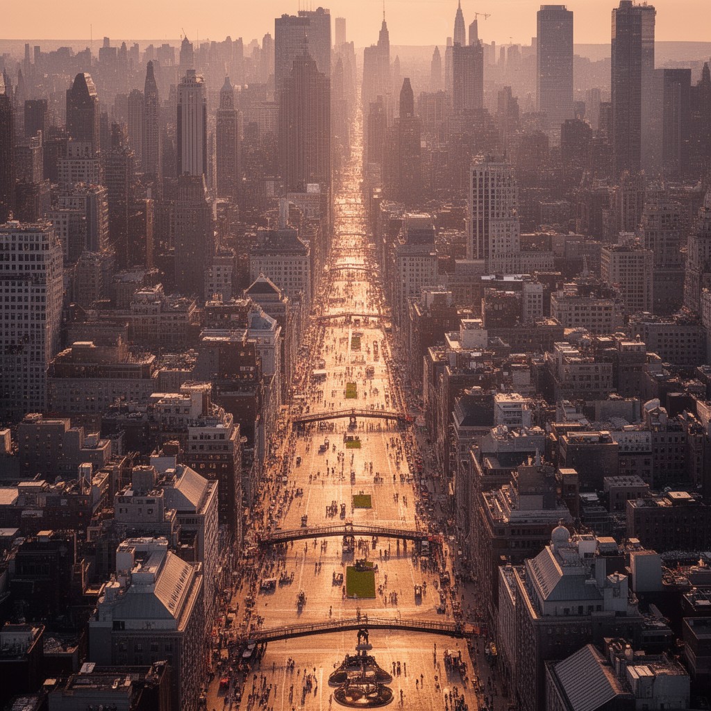 AI-generated illustration of National Historic Landmarks in New York