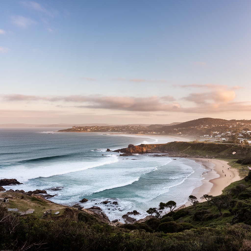 AI-generated illustration of Avoca Beach