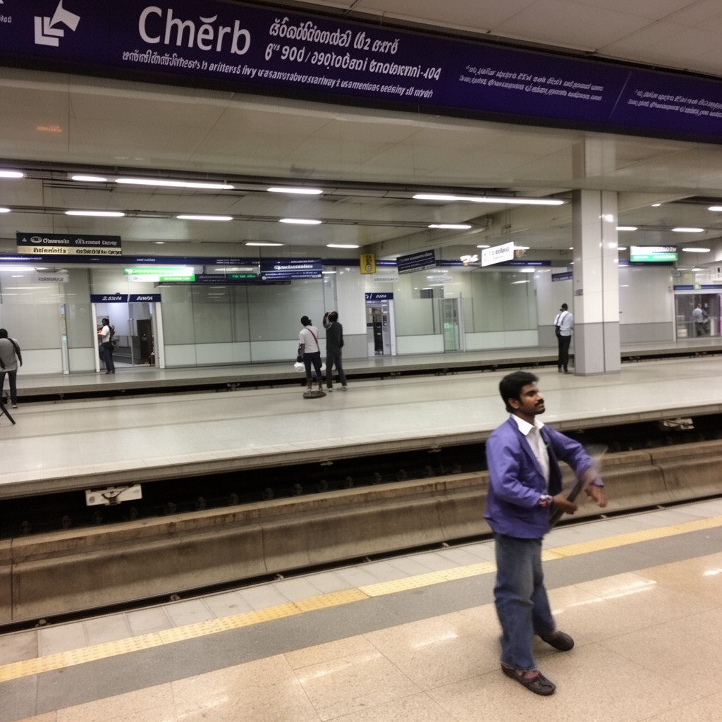 AI-generated illustration of Chennai Metro
