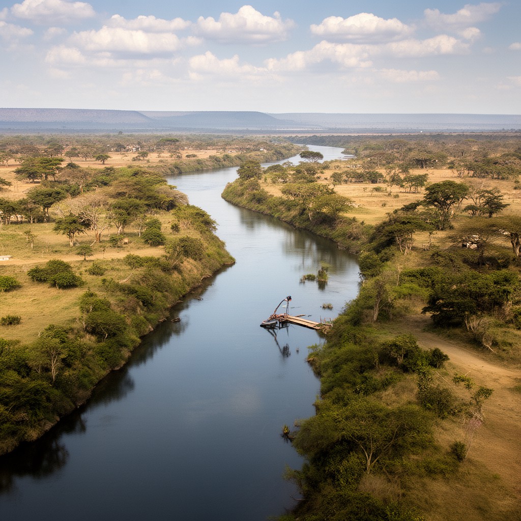 AI-generated illustration of Kafue River