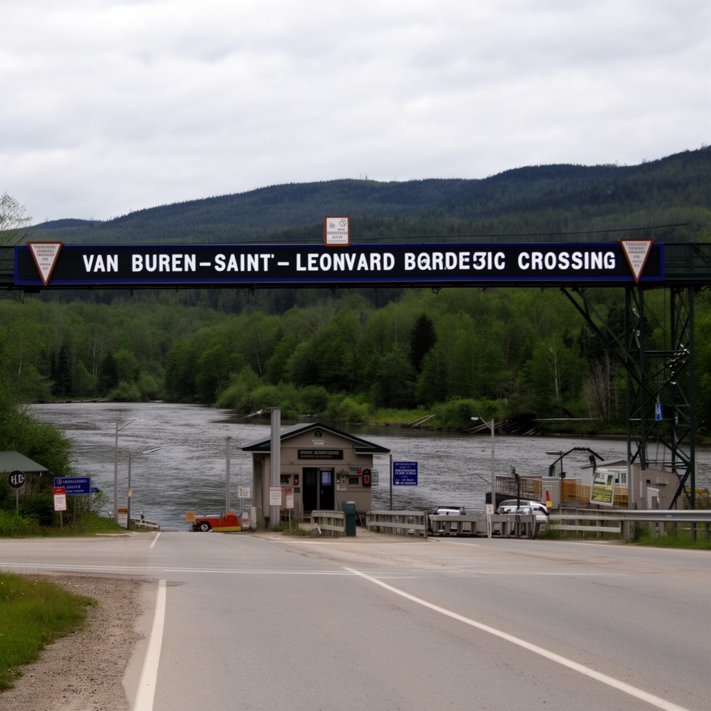 AI-generated illustration of Van Buren–Saint-Léonard Border Crossing