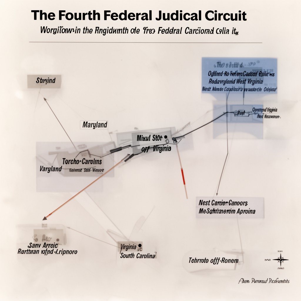AI-generated illustration of Fourth federal judicial circuit