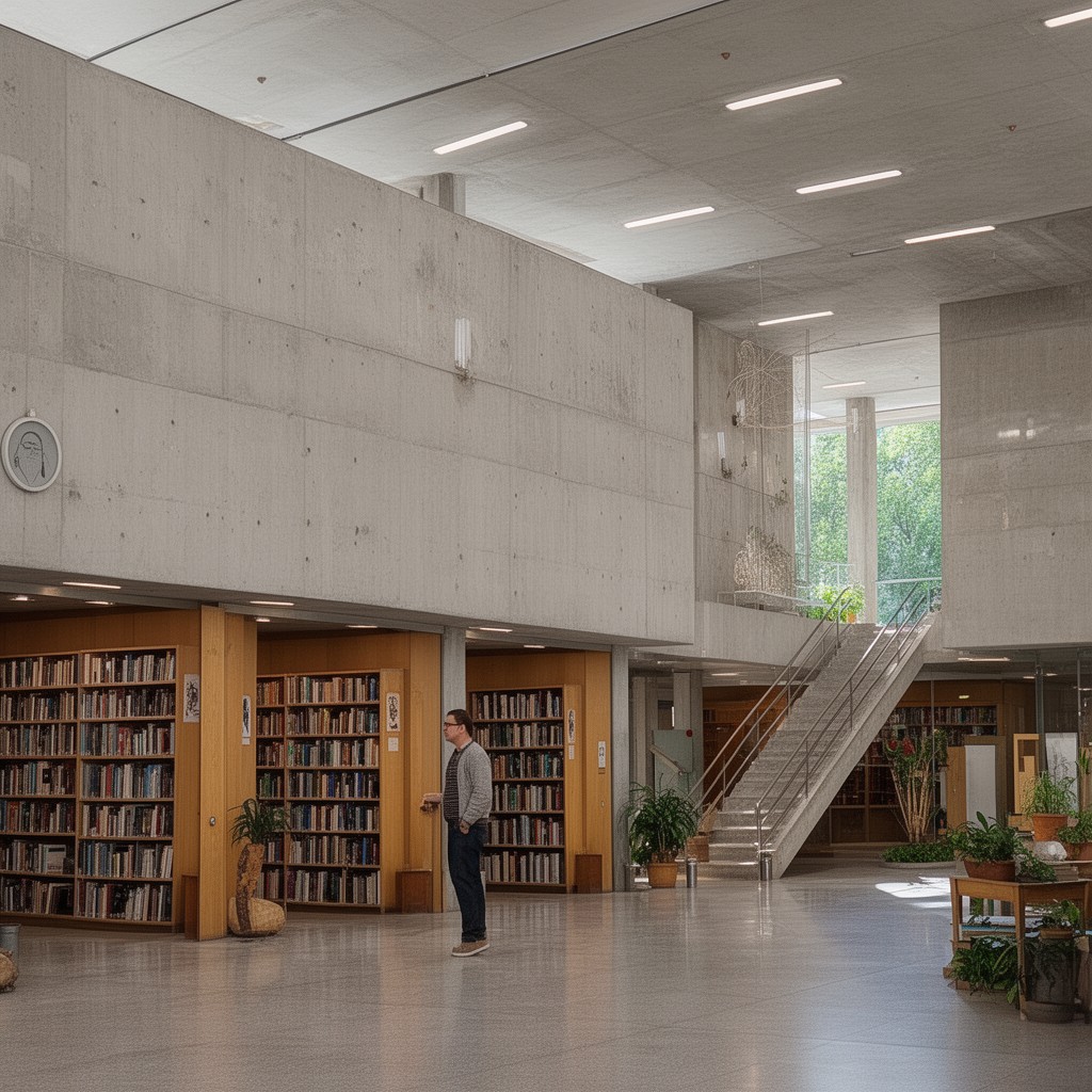 AI-generated illustration of UNESCO library