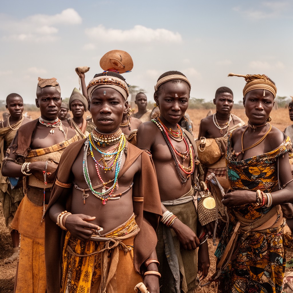 AI-generated illustration of Jukun people