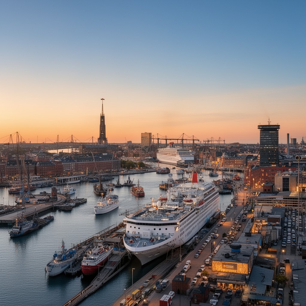 AI-generated illustration of Port of Copenhagen