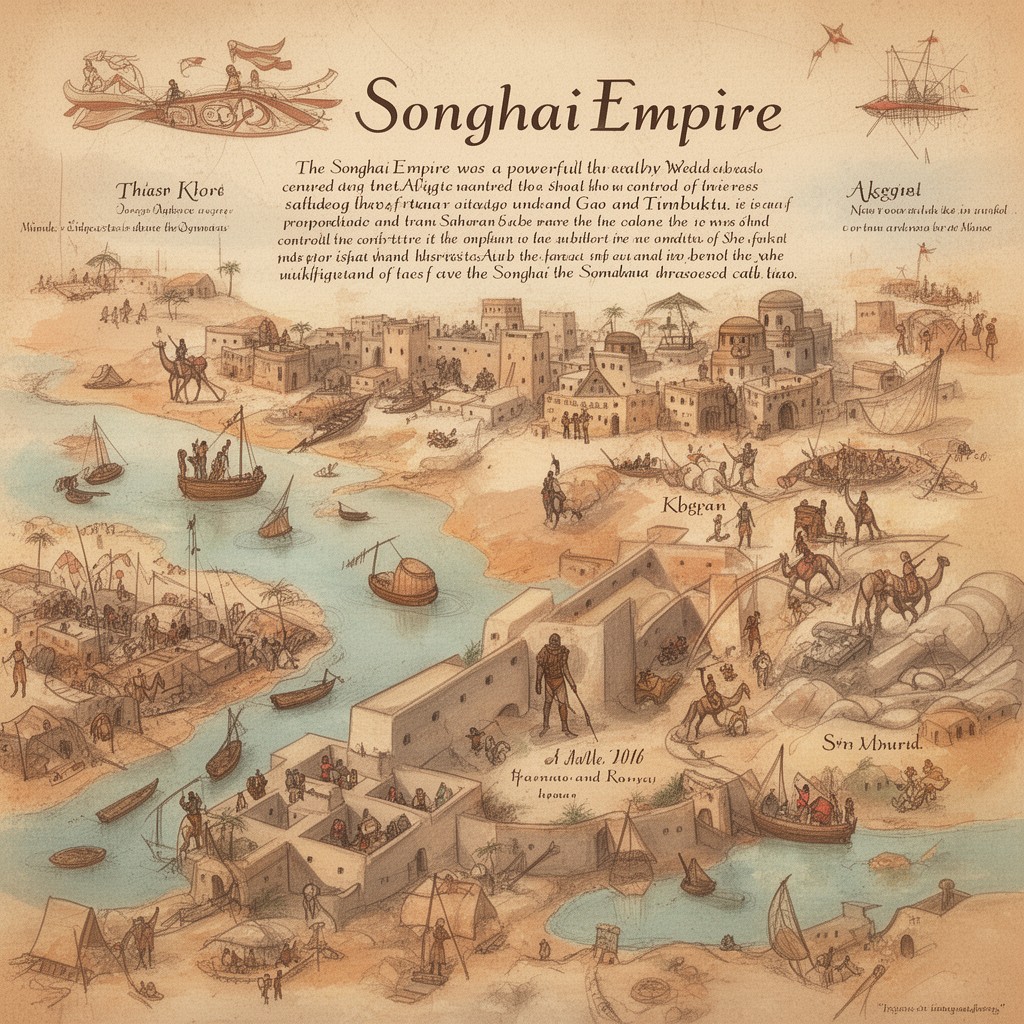 AI-generated illustration of Songhai Empire