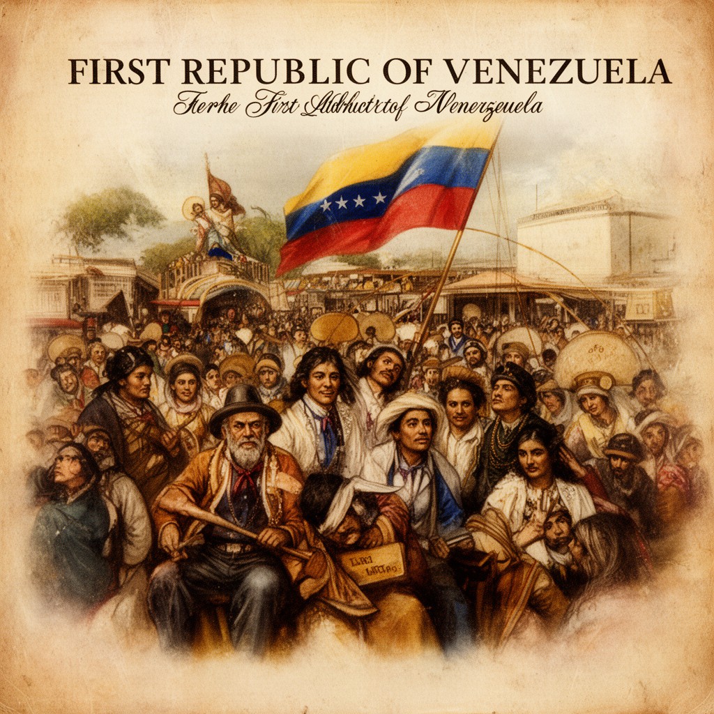 AI-generated illustration of First Republic of Venezuela