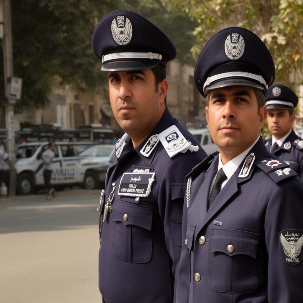 AI-generated illustration of Egyptian National Police