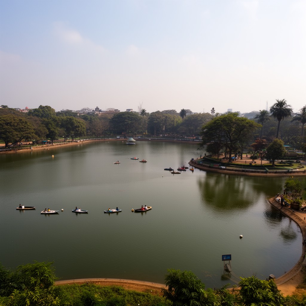 AI-generated illustration of Ulsoor Lake