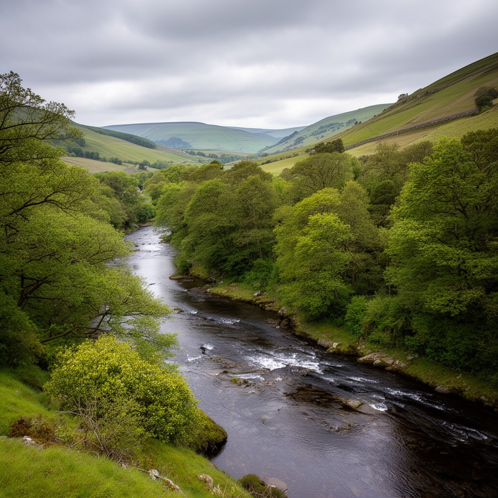 AI-generated illustration of River Hodder