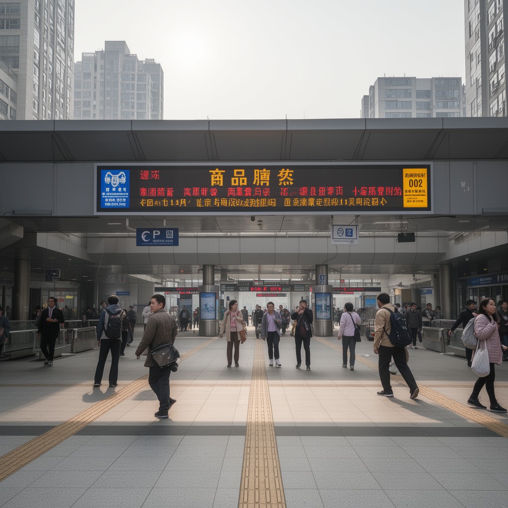 AI-generated illustration of Dongzhimen station