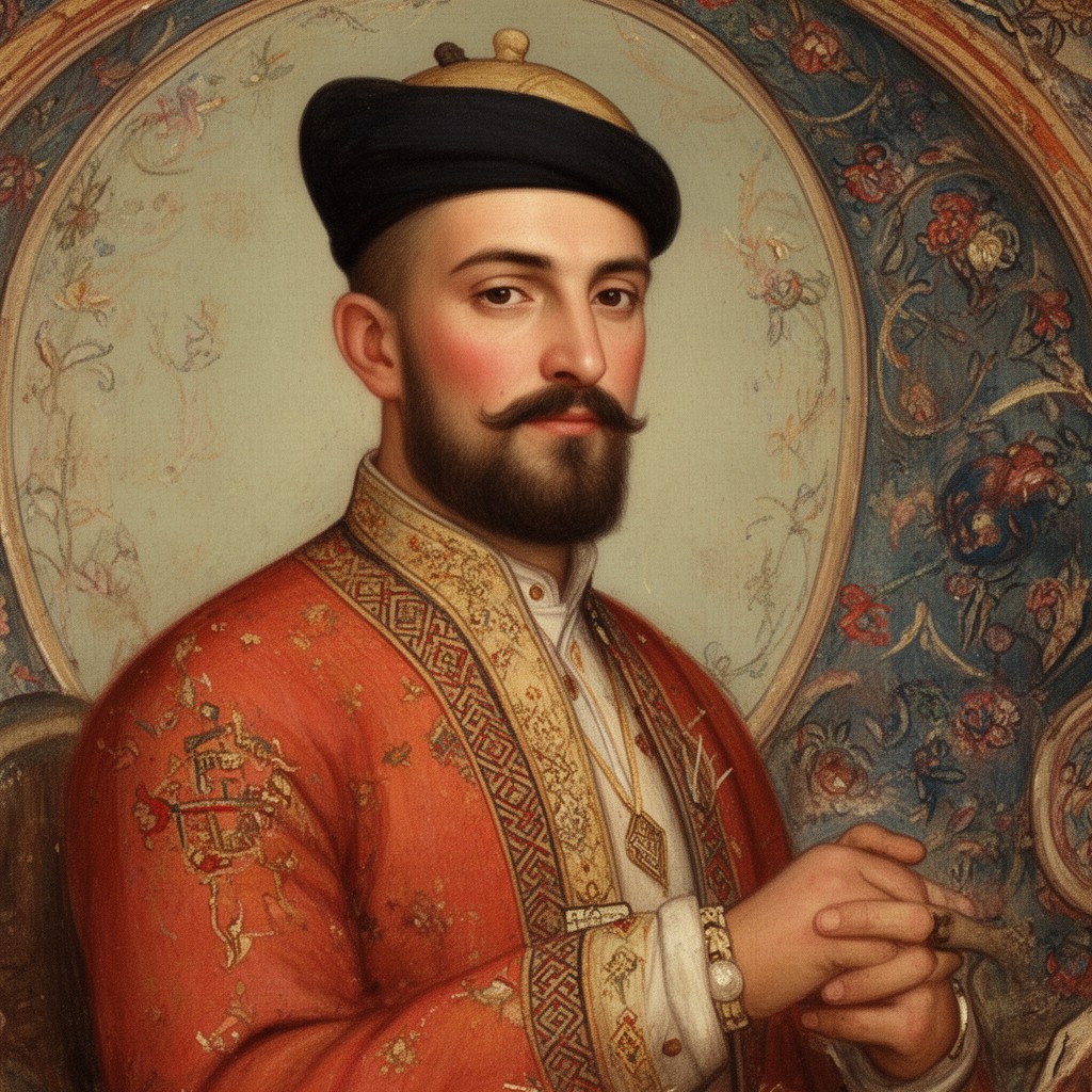 AI-generated illustration of Abu Sa'id Mirza