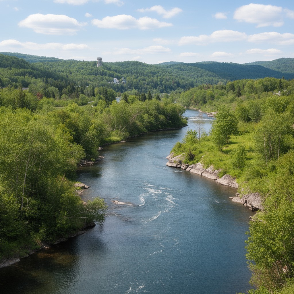 AI-generated illustration of Gatineau River