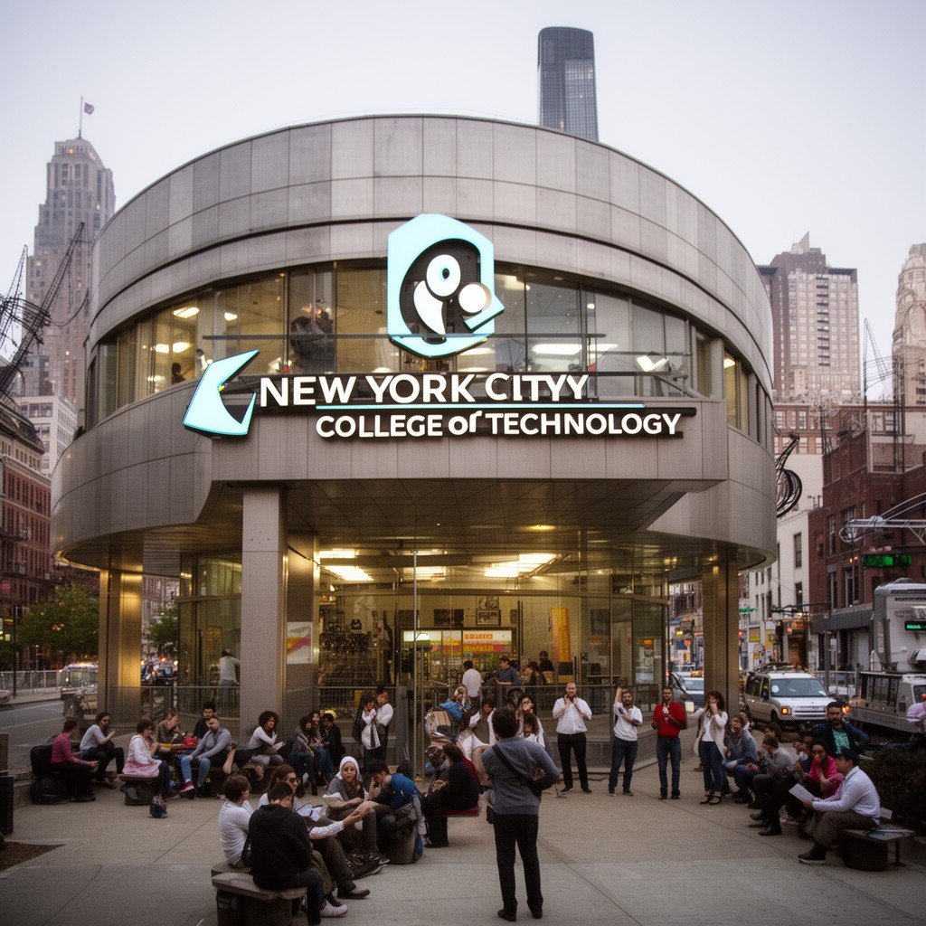 AI-generated illustration of New York City College of Technology