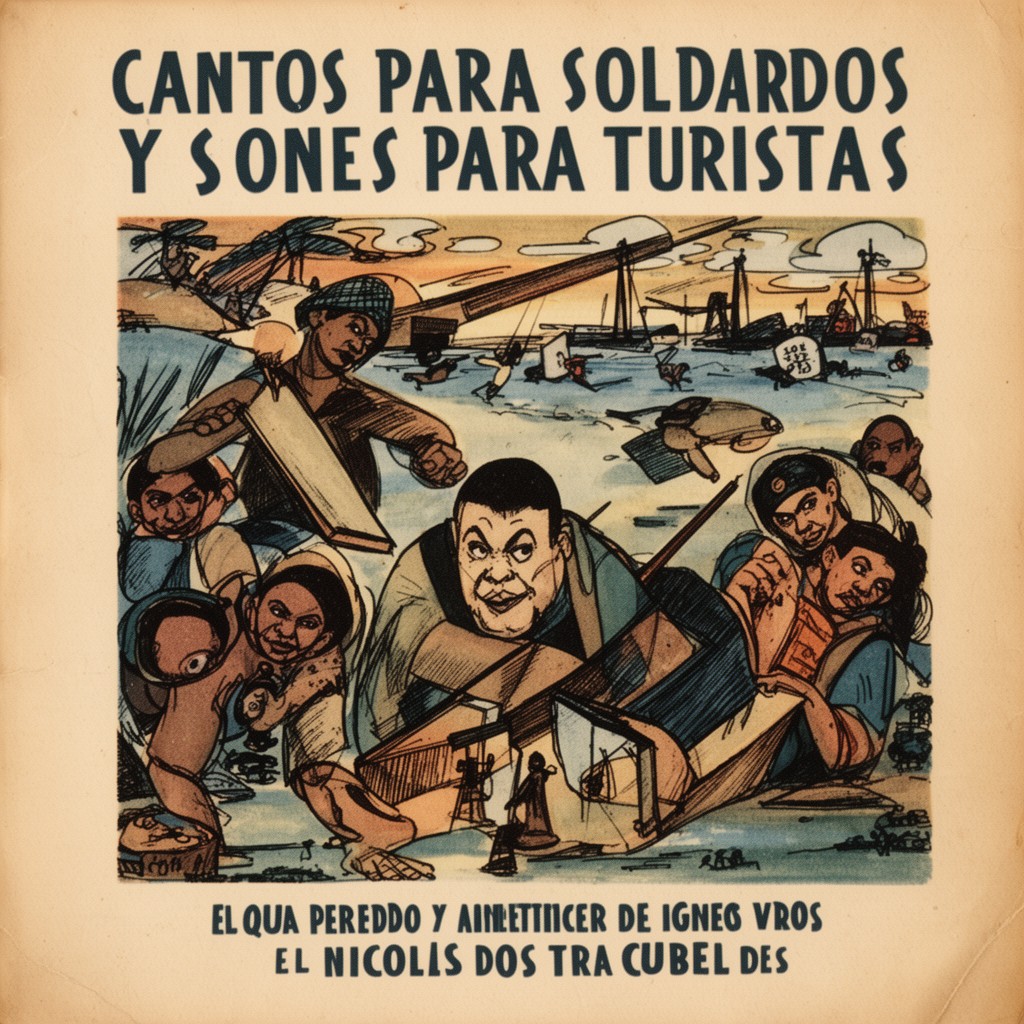 AI-generated illustration of Cantos para soldados y sones para turistas