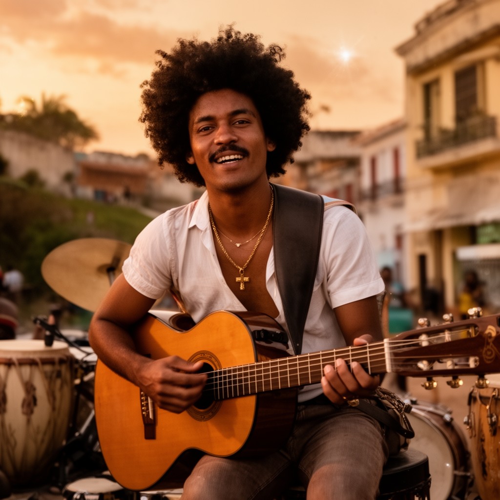 AI-generated illustration of Afro-Cuban music