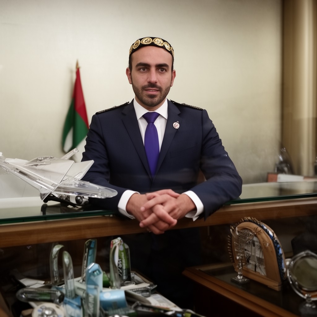 AI-generated illustration of Khalifa bin Zayed Al Nahyan