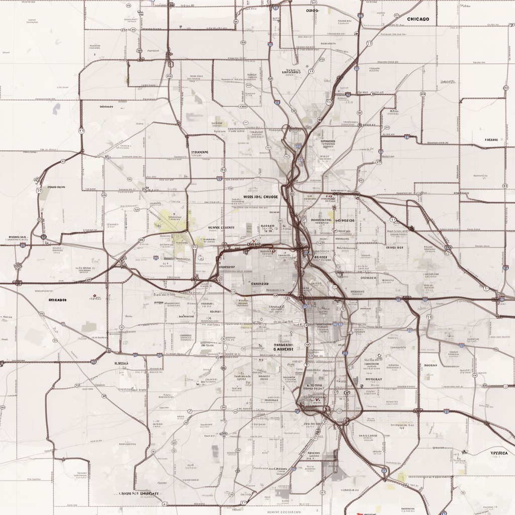 AI-generated illustration of Chicago community areas